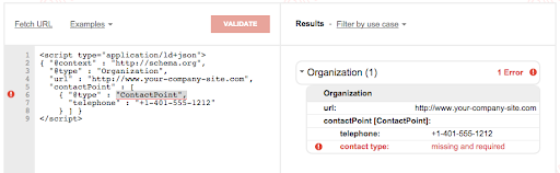 Structured Data Testing Tool